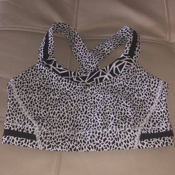 Lululemon Rack Pack Bra Miss Mosaic White / Posey Black White / Black - Picture 8 of 15